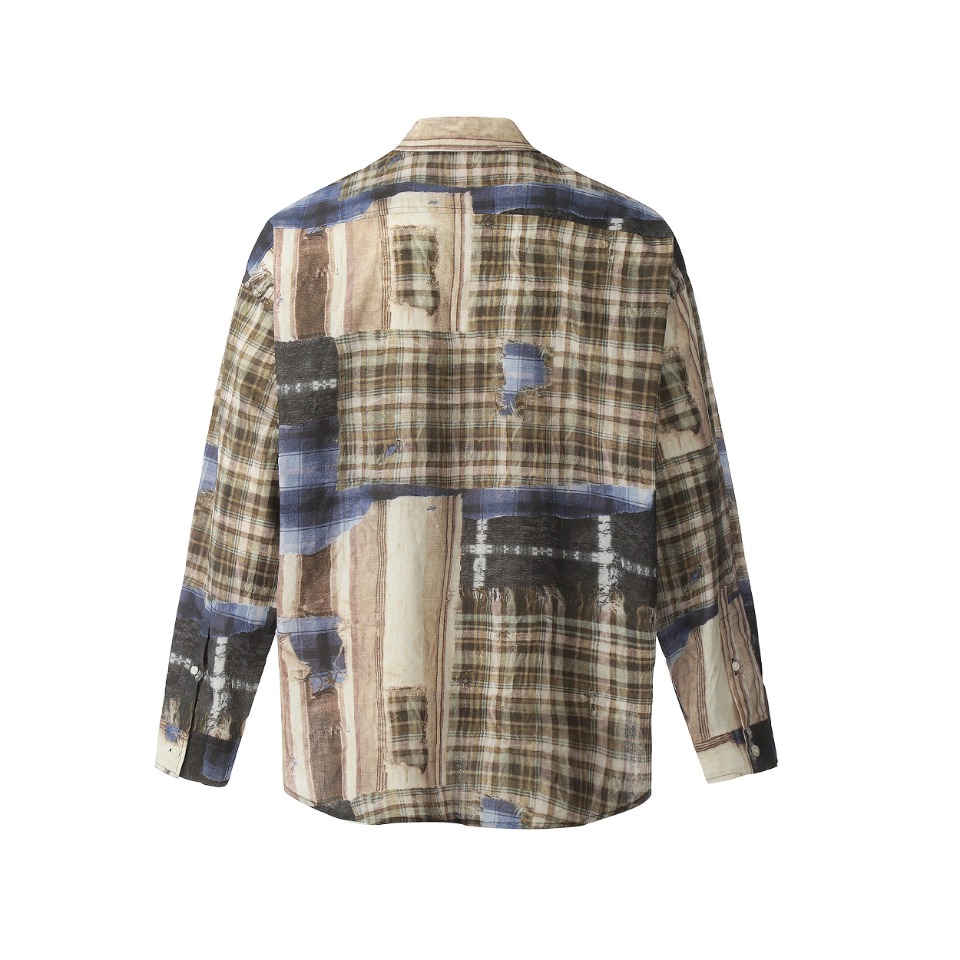 Ac-style 3D-striped long-sleeved shirt. Colour: Pink, blue Number: S M L Section No. Yu 6618 - 图片 3