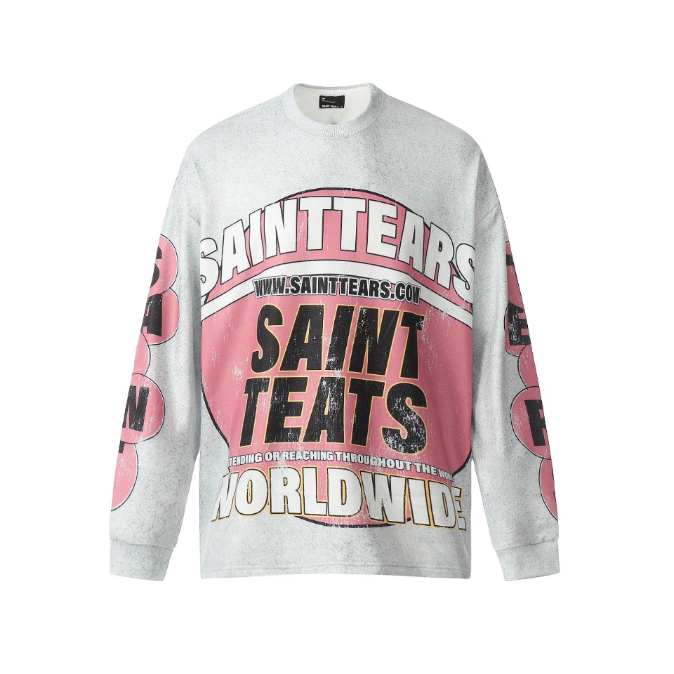 Vintage Winter T-Shirts in Ash and Green, Saint Michael Collection, Sizes M-XL - 图片 2