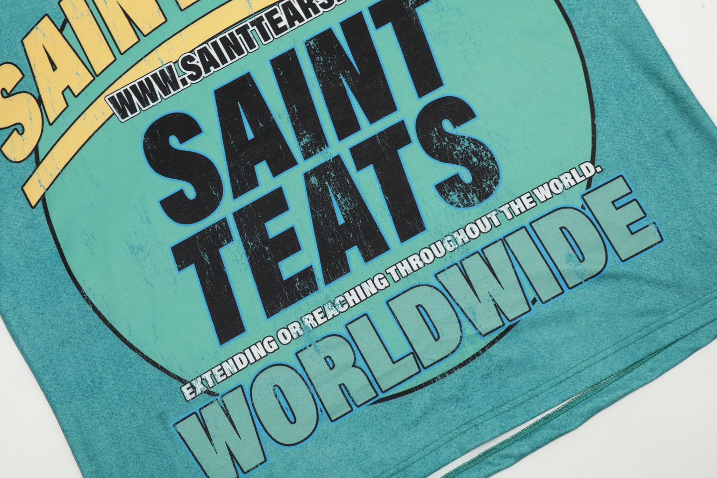 Vintage Winter T-Shirts in Ash and Green, Saint Michael Collection, Sizes M-XL - 图片 6