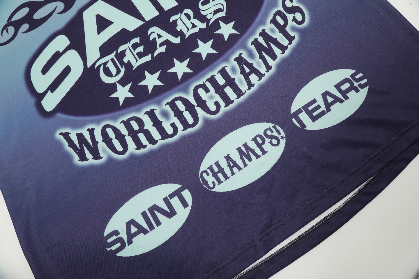 Vintage Winter T-Shirts: Saint Michael Long Sleeve Collection in Green and Blue - 图片 7