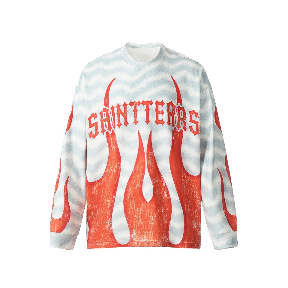 Vintage Winter T-Shirts in Long Sleeves by Saint Michael, Sizes M, L, XL, Picture Colour. - 图片 2