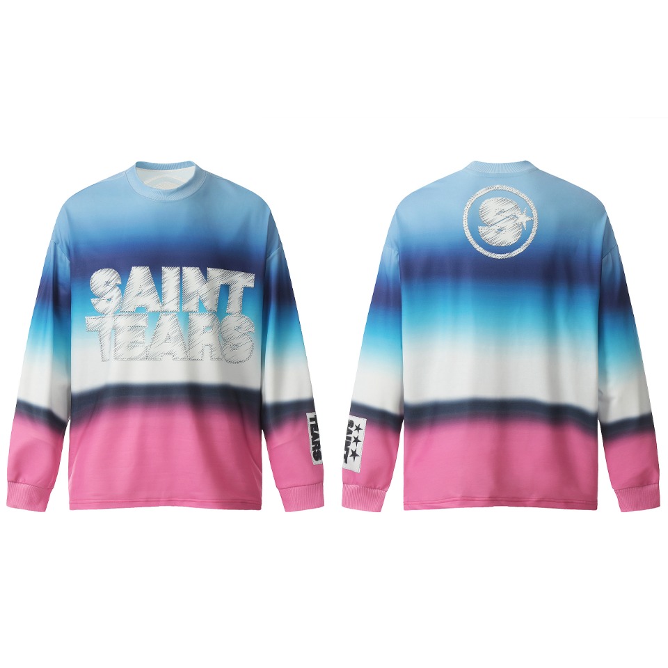 Vintage Winter T-Shirts in Long Sleeves by Saint Michael, Sizes M-XL, Picture Color.