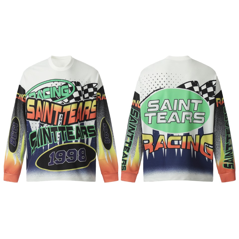 “Vintage Winter T-Shirts: Saint Michael Long-Sleeve Collection in Various Sizes and Colors”