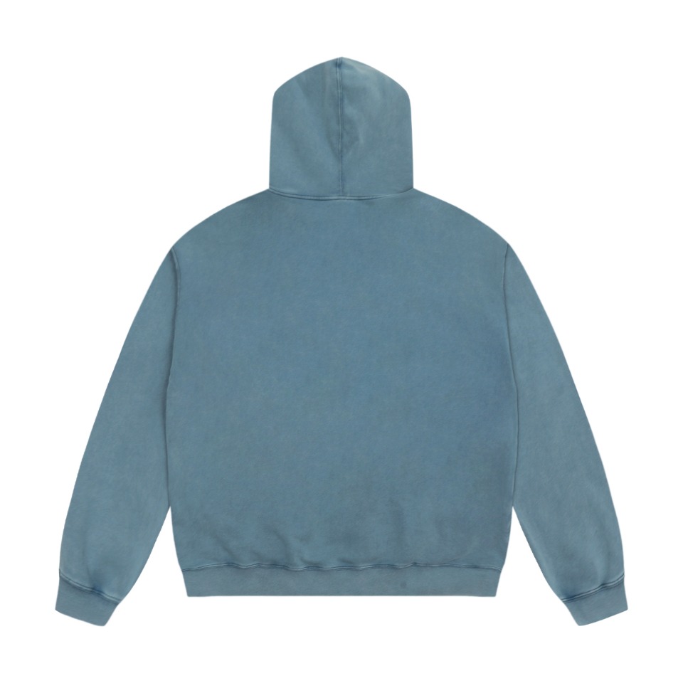 “Saint Michael Vintage Hoodie in Water-Washed Blue and Ash, Sizes M-XL” - 图片 4