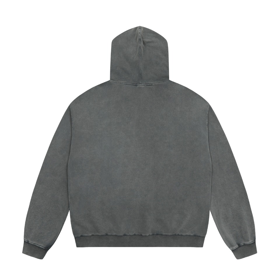 “Saint Michael Vintage Hoodie in Water-Washed Blue and Ash, Sizes M-XL” - 图片 2