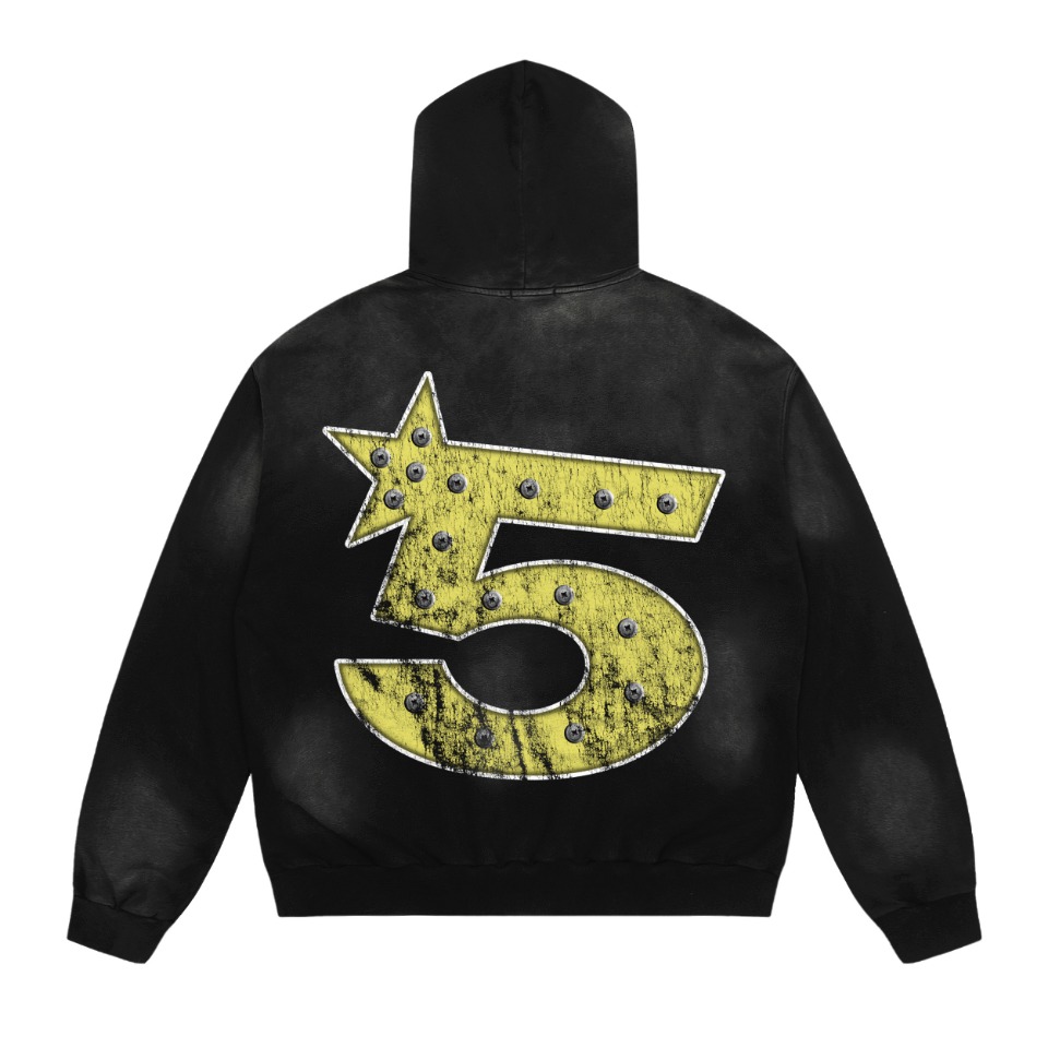 Saint Michael Water Vintage Hoodie: Laundry Black, Sizes M, L, XL - 图片 2