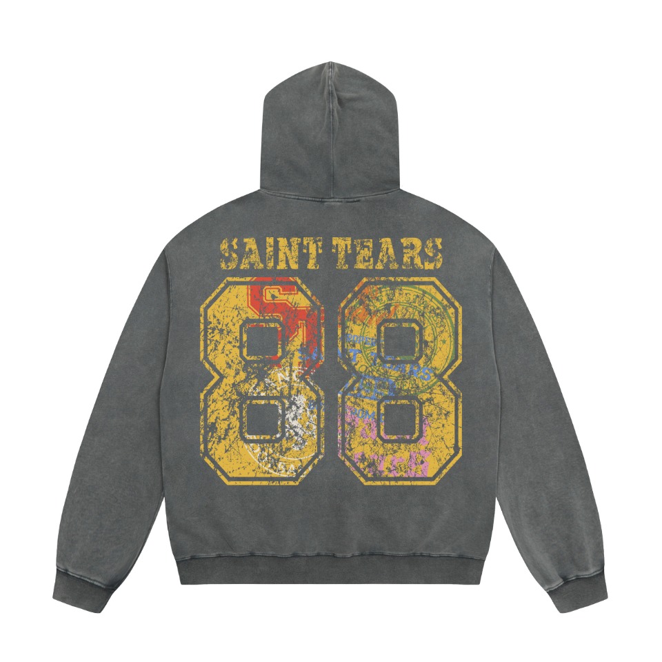 “Vintage Hoodie in Ash Wash, Saint Michael Water, 400g Salsa – Section SS WY7722” - 图片 2