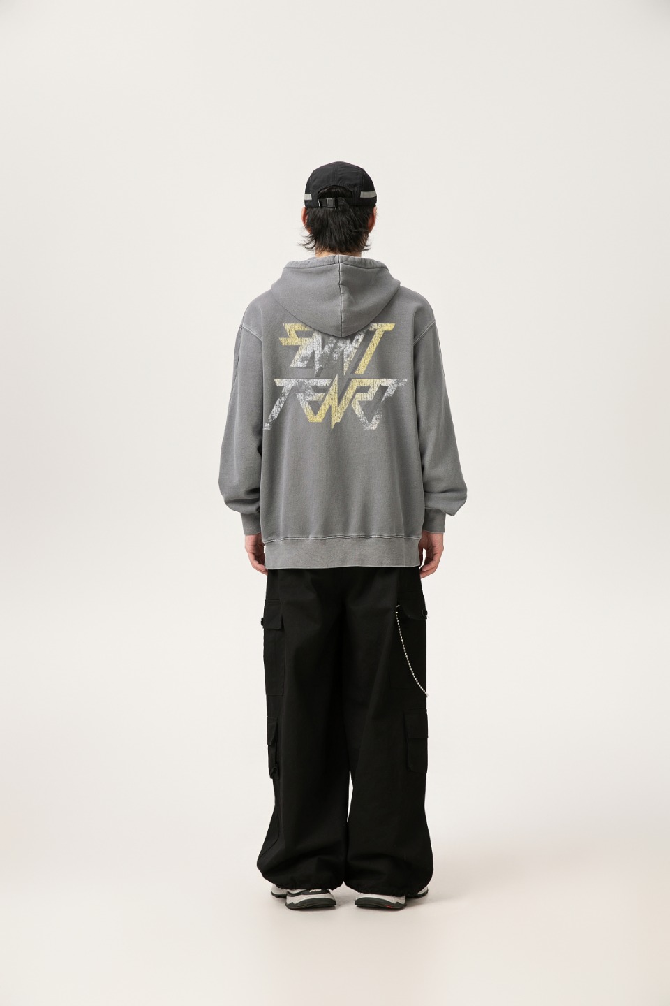 Vintage Water-Washed Saint Michael Hoodie in Blue and Ash, Sizes M-XL, Section SS WY7724. - 图片 8