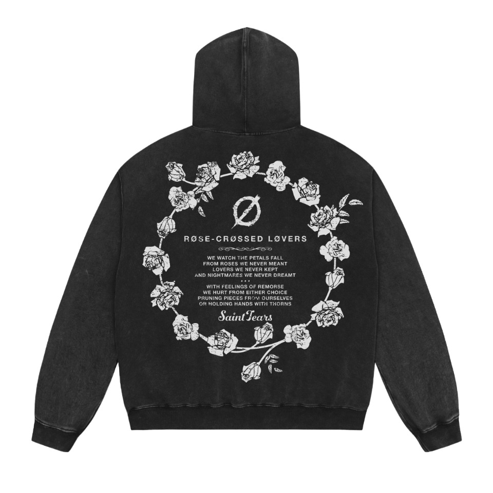 “Saint Michael Vintage Hoodie, Water Washing Black, Sizes M, L, XL” - 图片 2