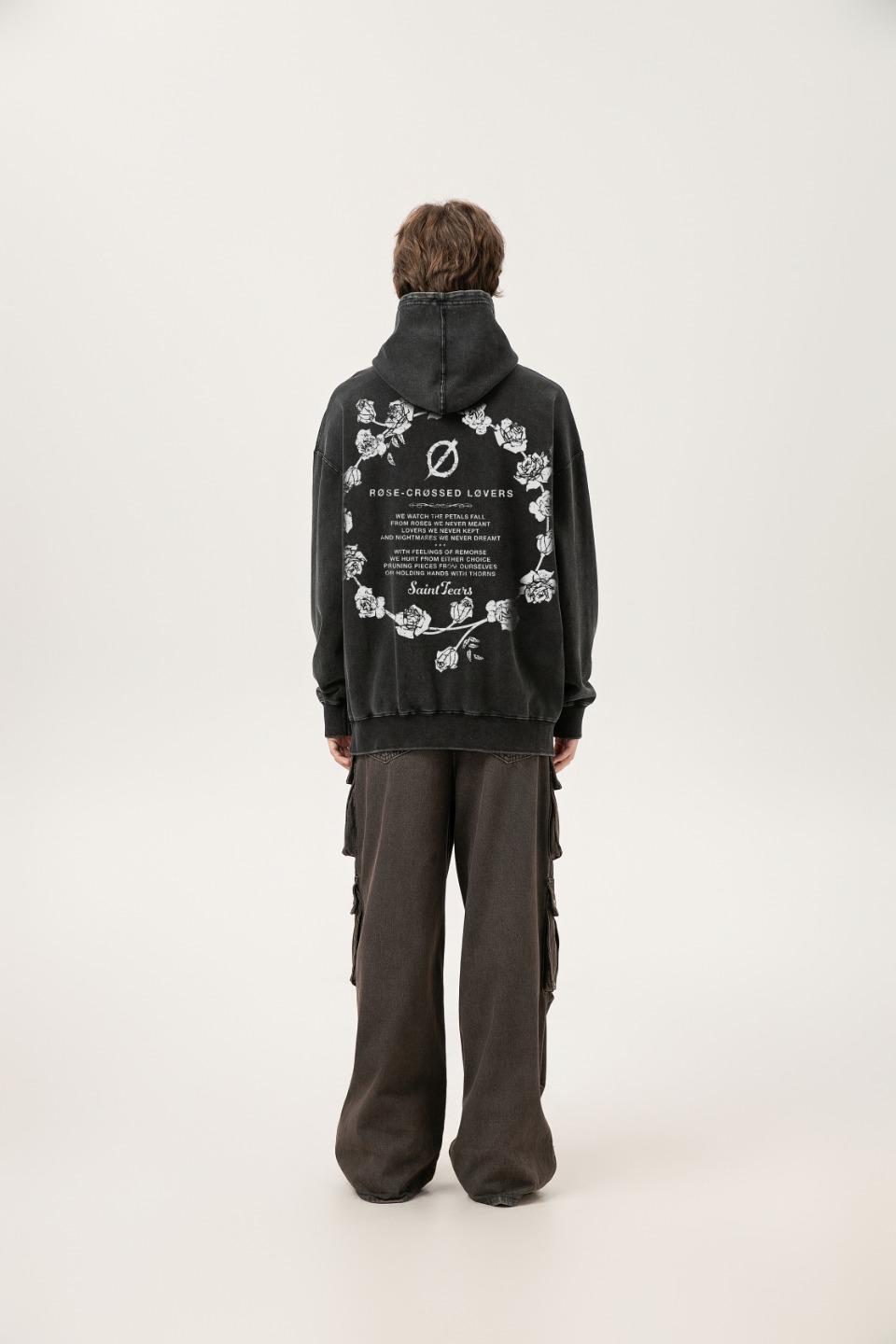 “Saint Michael Vintage Hoodie, Water Washing Black, Sizes M, L, XL” - 图片 5