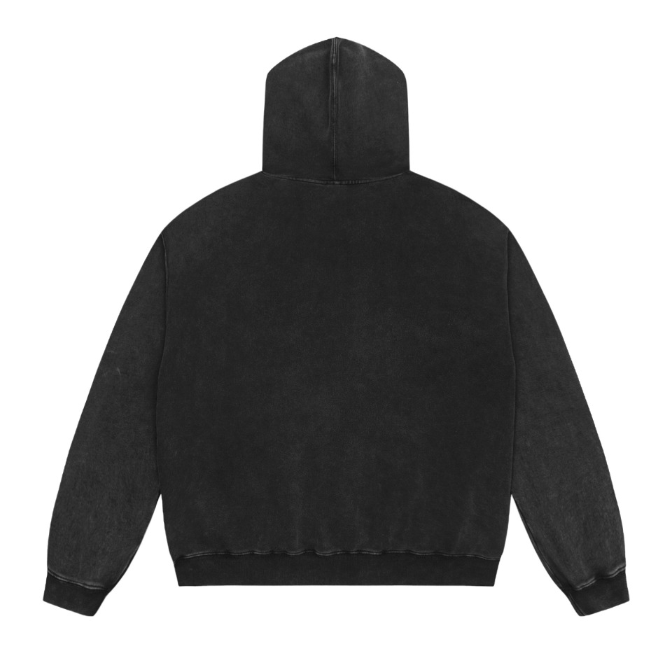 “Saint Michael Water Vintage Hoodie in Ash Wash and Black Wash, 400g” - 图片 2