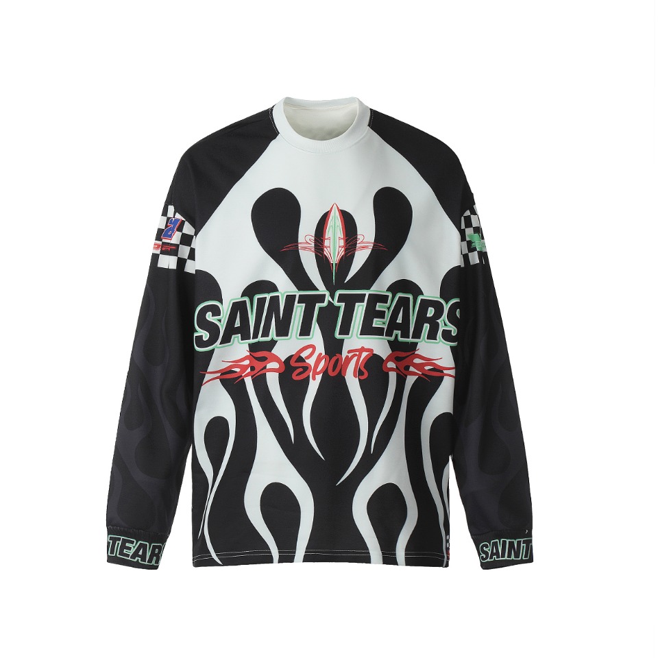 Vintage Winter T-Shirts in Black and Orange, Saint Michael Collection, Sizes M-XL - 图片 4