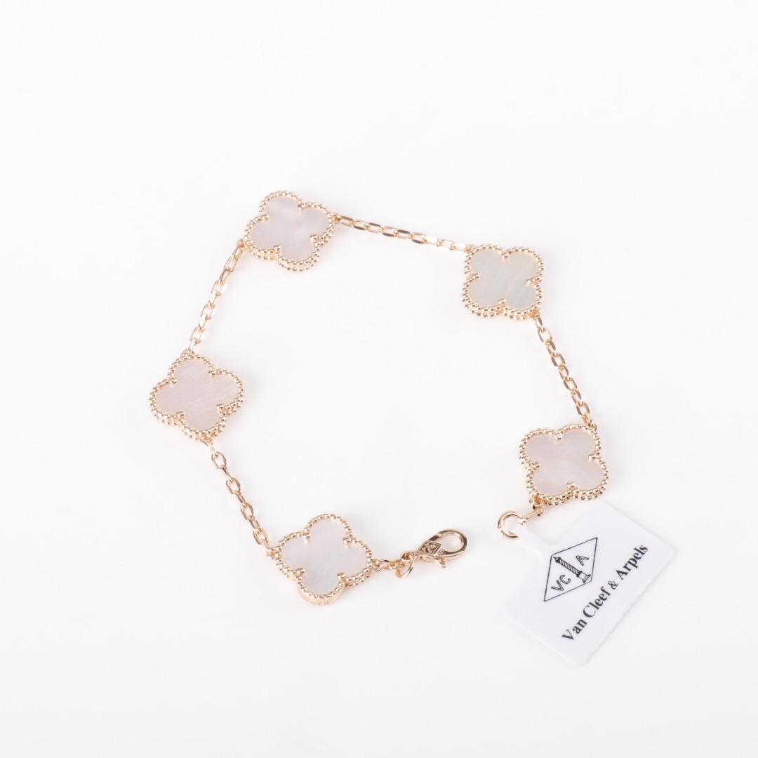 Van Cleef Arpels梵克雅宝VCA 经典四叶草手链 #客订高版本订单款 附全套包装,包装损坏扣除20元,谢谢谅解 Size:18cm左右可调节