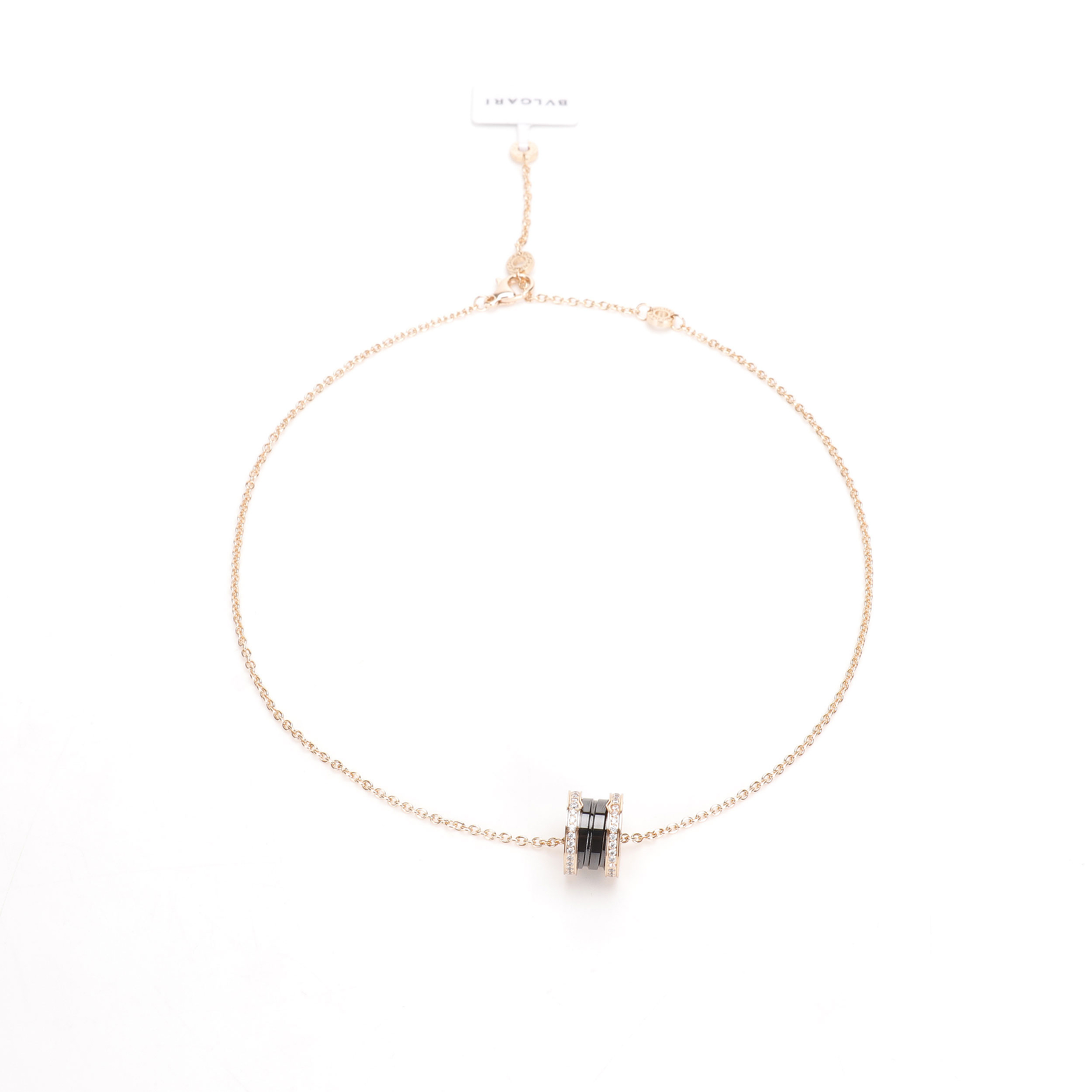 本地自取 BVLOARI宝格丽 小蛮腰带钻吊坠项链 18k镀金材质,明星们必备单品,国内一线五金厂代工,附全套包装,包装损坏扣除30元,谢谢谅解