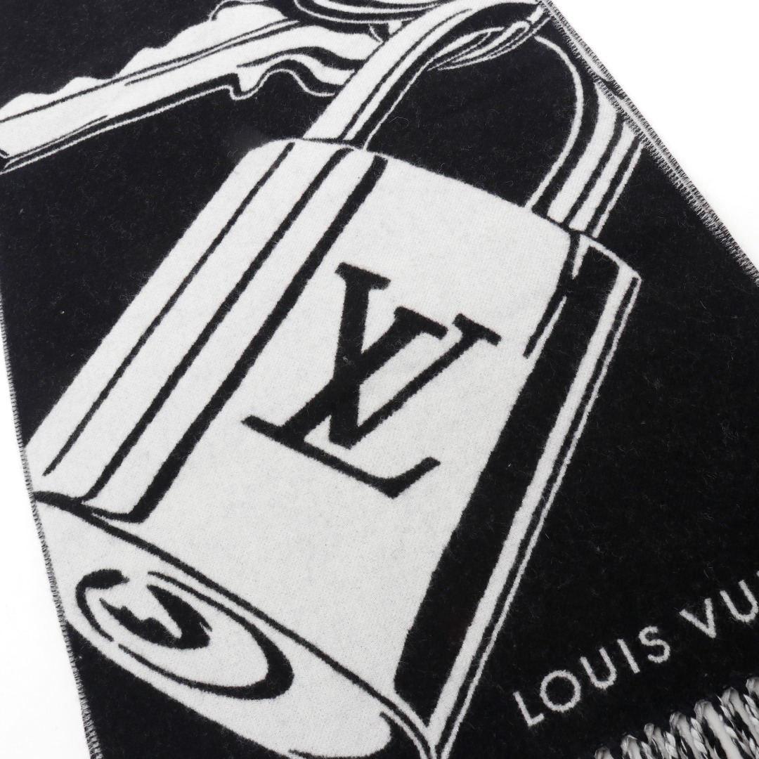 Louis Vuitton LV LOCK and KEYS 羊毛羊绒围巾