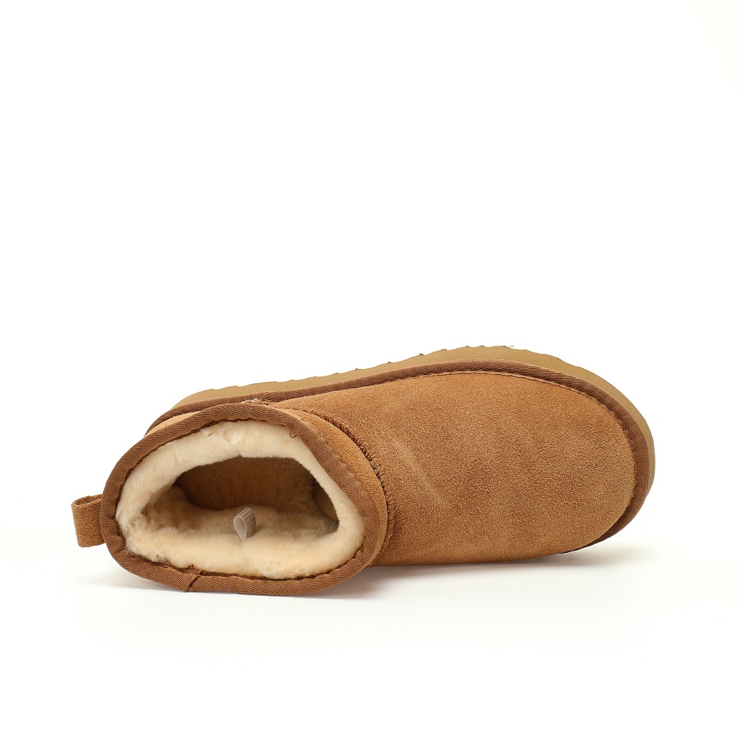 UGG W Classic Ultra Mini Platform Bovelty 新奇增强厚底版百搭厚底短靴“可乐深棕加绒”1116109-CHE