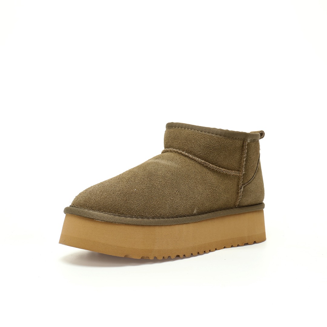 UGG W Classic Ultra Mini Platform Bovelty 新奇增强厚底版厚底短靴“羚羊棕加绒”1116109-MSG