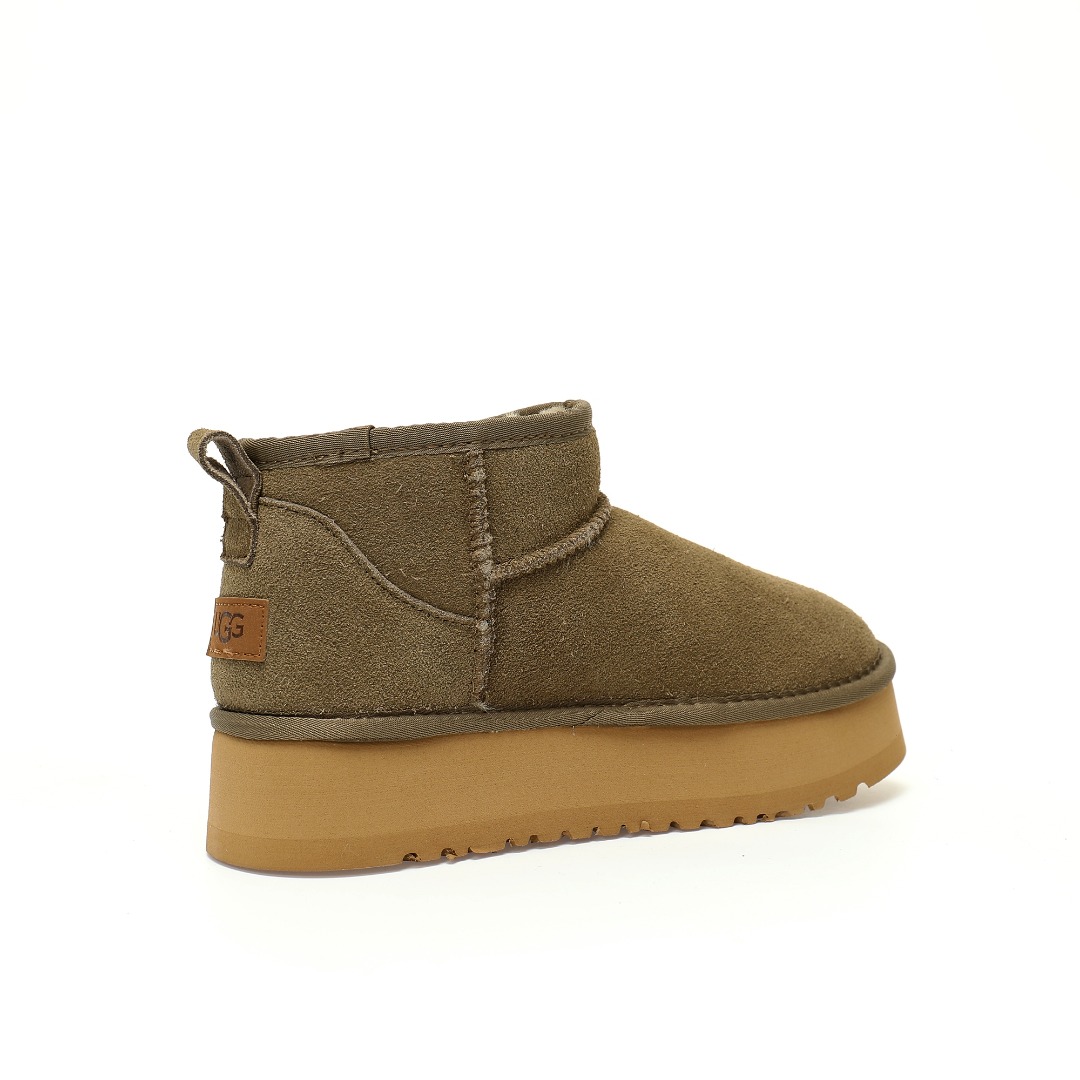 UGG W Classic Ultra Mini Platform Bovelty 新奇增强厚底版厚底短靴“羚羊棕加绒”1116109-MSG