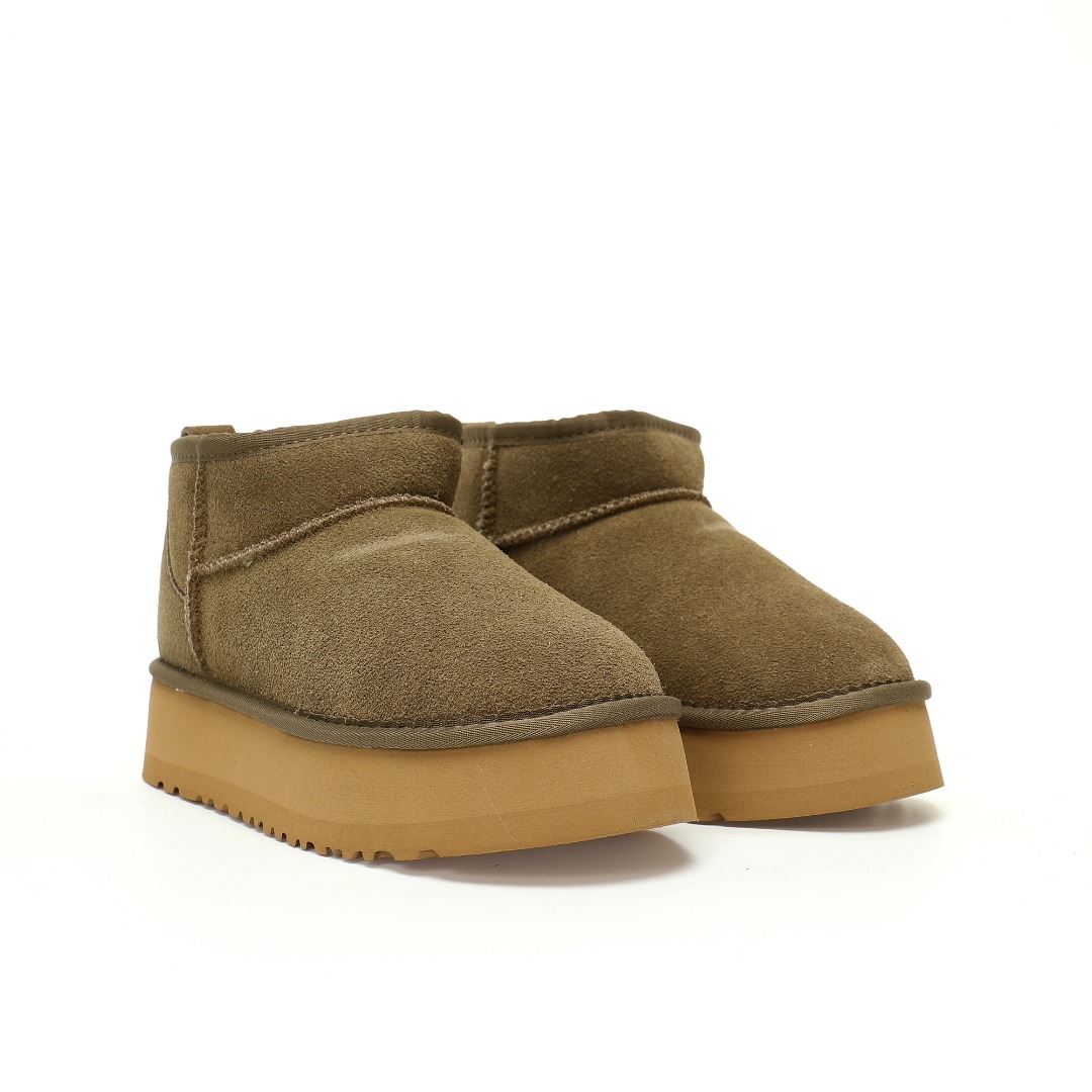 UGG W Classic Ultra Mini Platform Bovelty 新奇增强厚底版厚底短靴“羚羊棕加绒”1116109-MSG