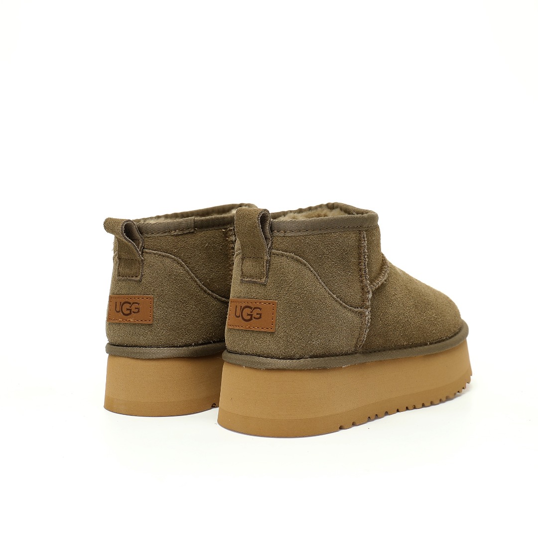 UGG W Classic Ultra Mini Platform Bovelty 新奇增强厚底版厚底短靴“羚羊棕加绒”1116109-MSG