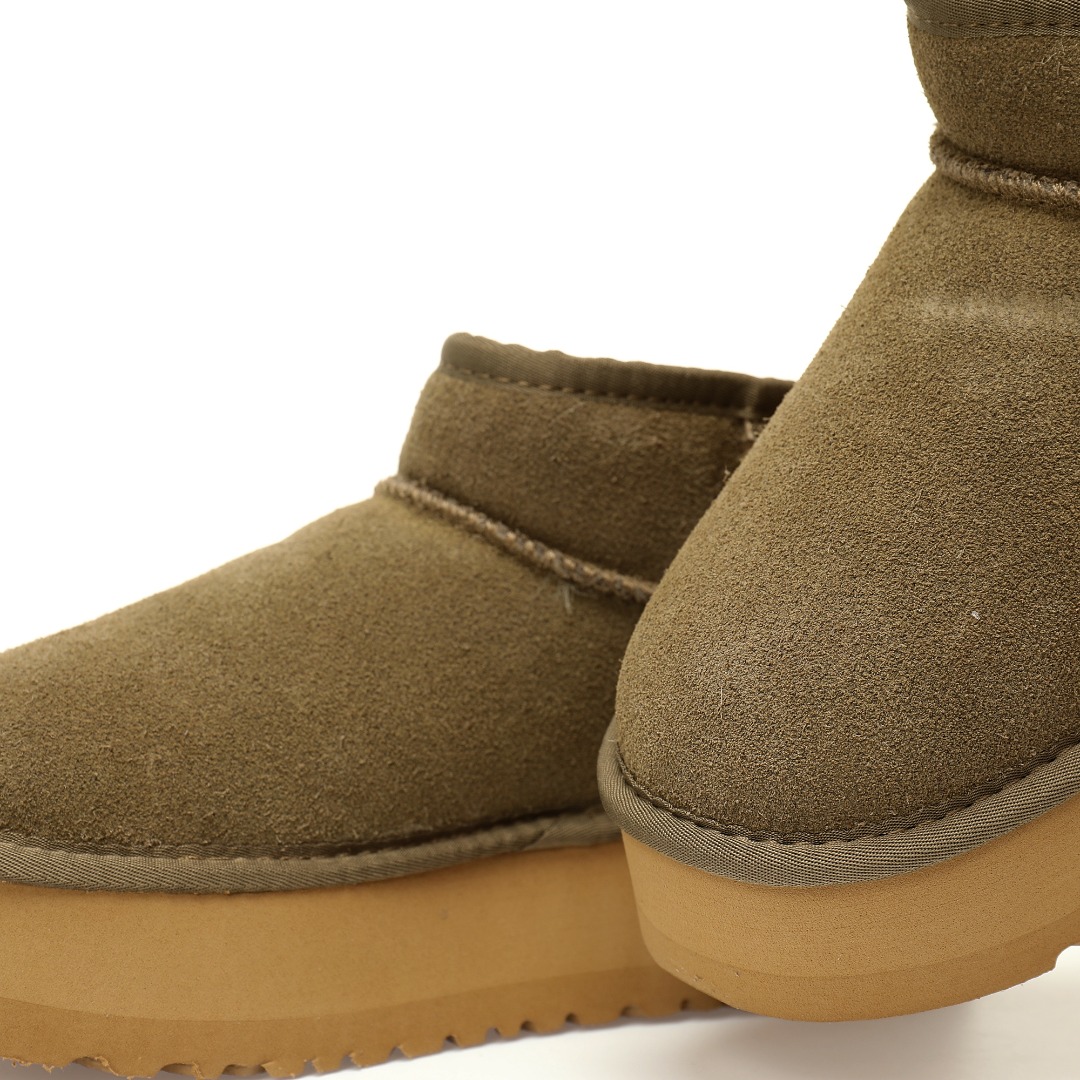 UGG W Classic Ultra Mini Platform Bovelty 新奇增强厚底版厚底短靴“羚羊棕加绒”1116109-MSG