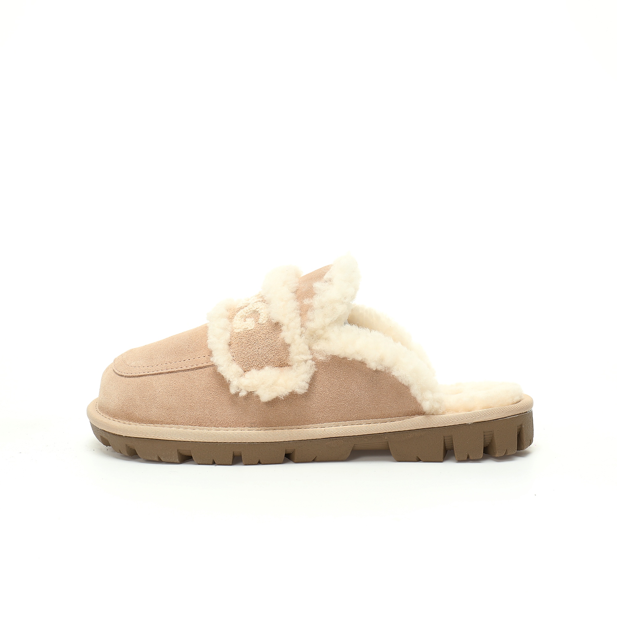 UGG W Classic Coquette Clog Slipper II 科凯特保暖露跟半拖鞋“浅沙灰加绒”OB938/SAND