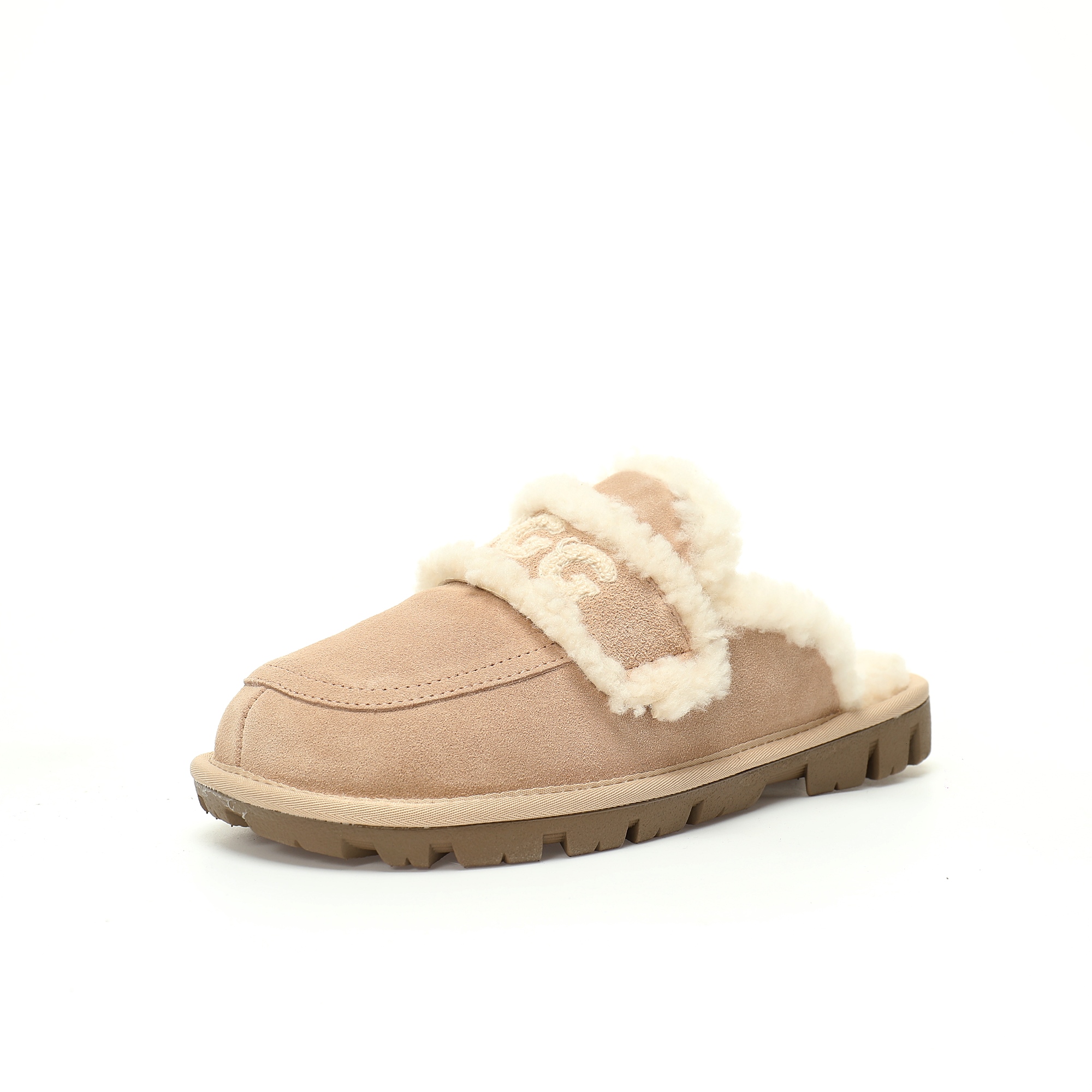 UGG W Classic Coquette Clog Slipper II 科凯特保暖露跟半拖鞋“浅沙灰加绒”OB938/SAND