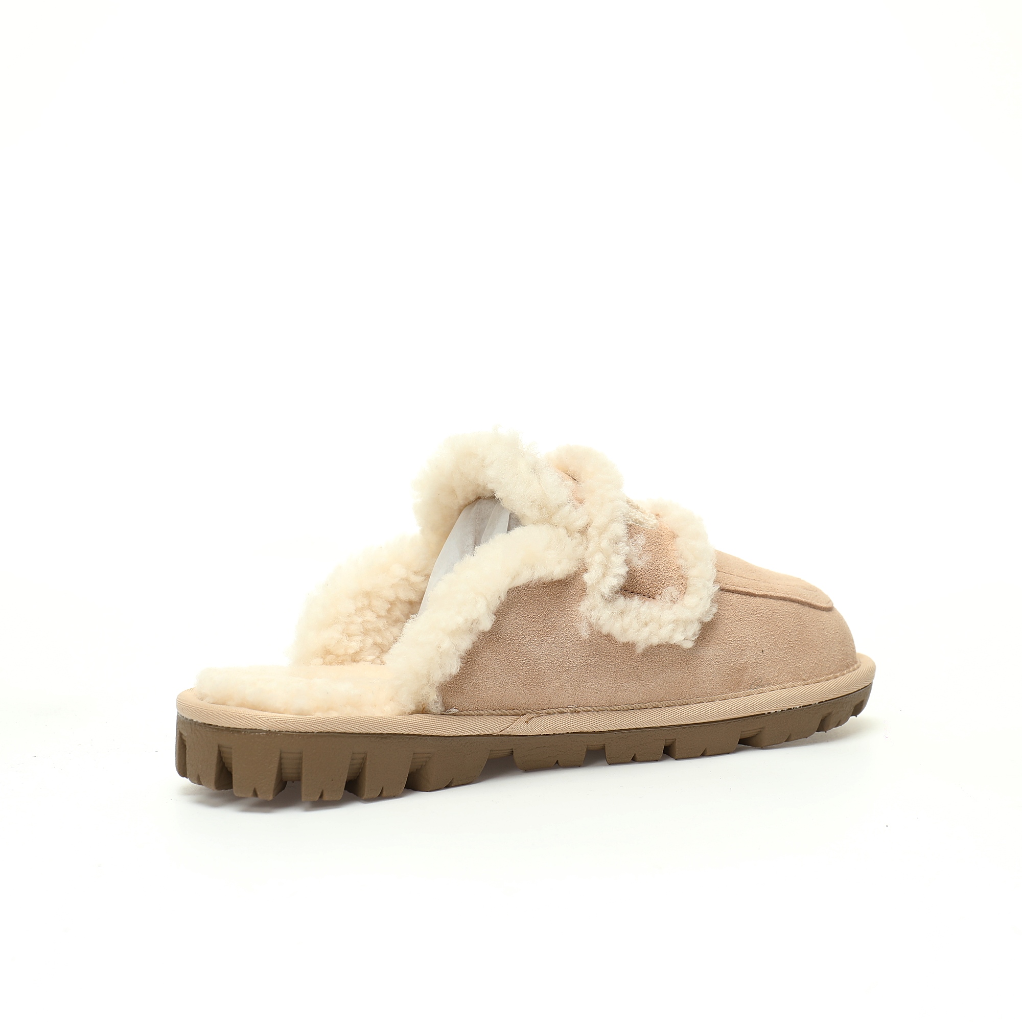 UGG W Classic Coquette Clog Slipper II 科凯特保暖露跟半拖鞋“浅沙灰加绒”OB938/SAND