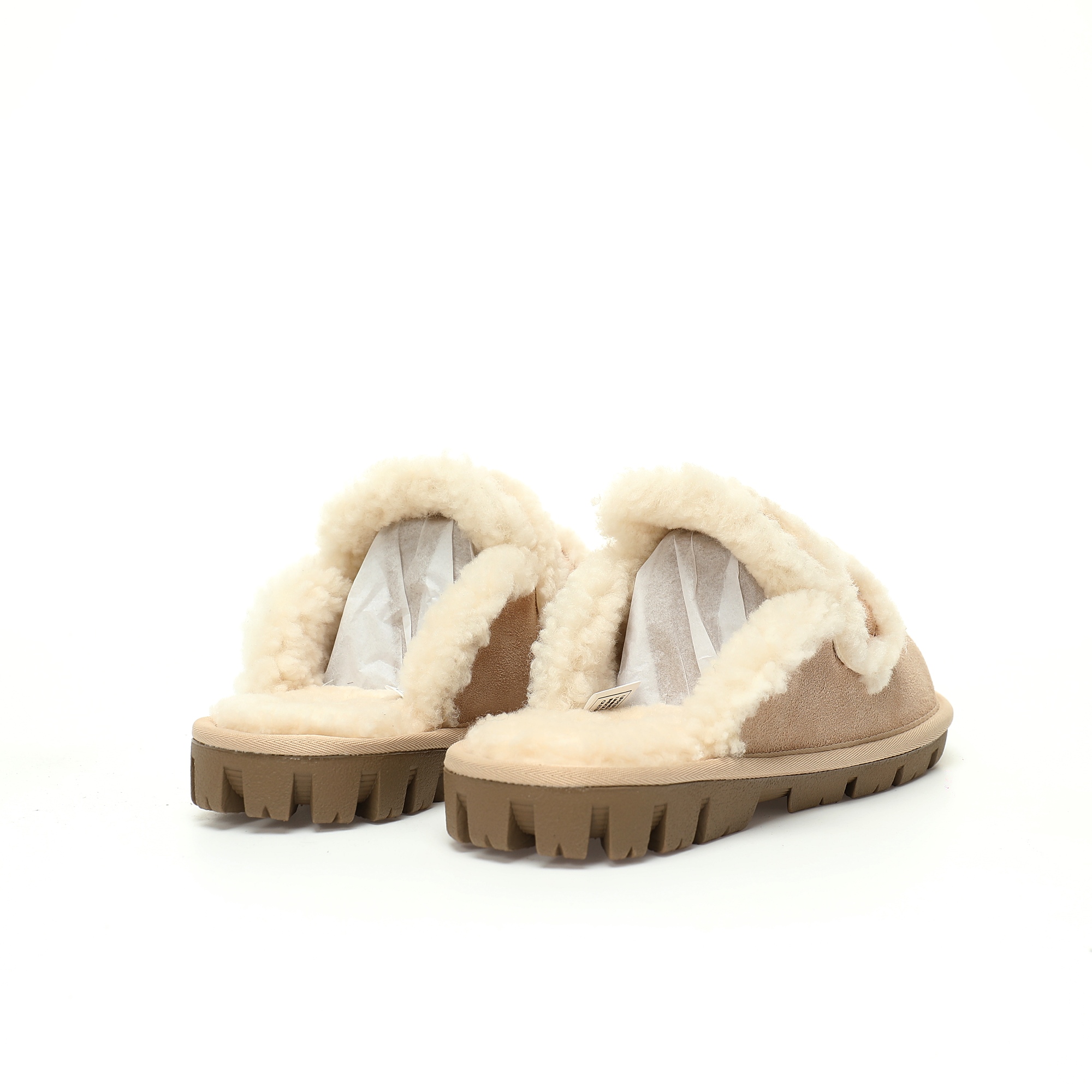 UGG W Classic Coquette Clog Slipper II 科凯特保暖露跟半拖鞋“浅沙灰加绒”OB938/SAND