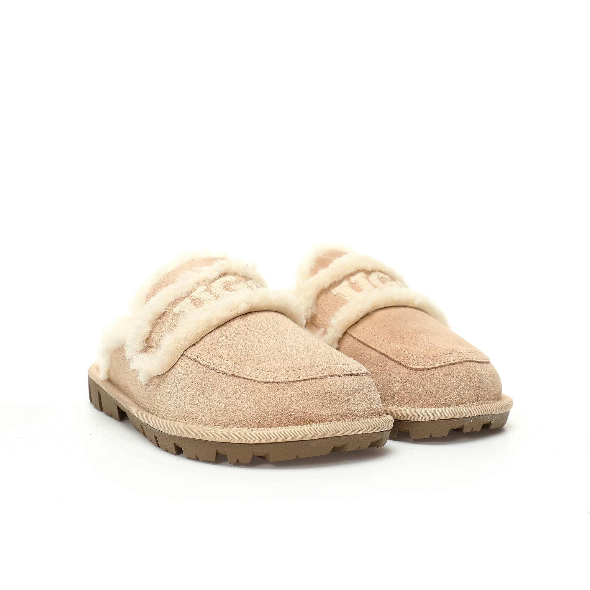 UGG W Classic Coquette Clog Slipper II 科凯特保暖露跟半拖鞋“浅沙灰加绒”OB938/SAND