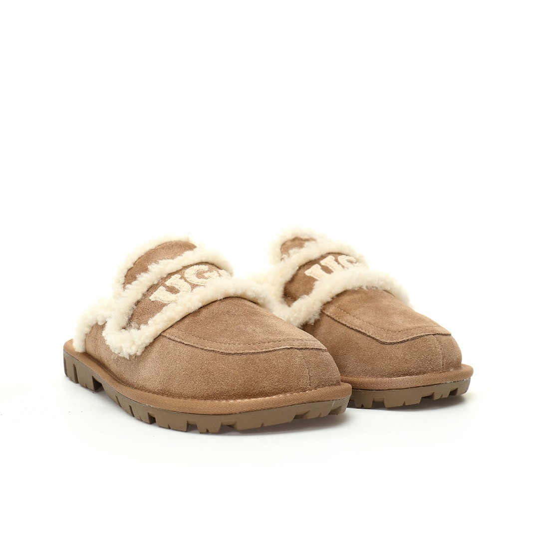 UGG W Classic Coquette Clog Slipper II 科凯特舒适保暖露跟半拖鞋“深卡其加绒”OB938/KHAKI