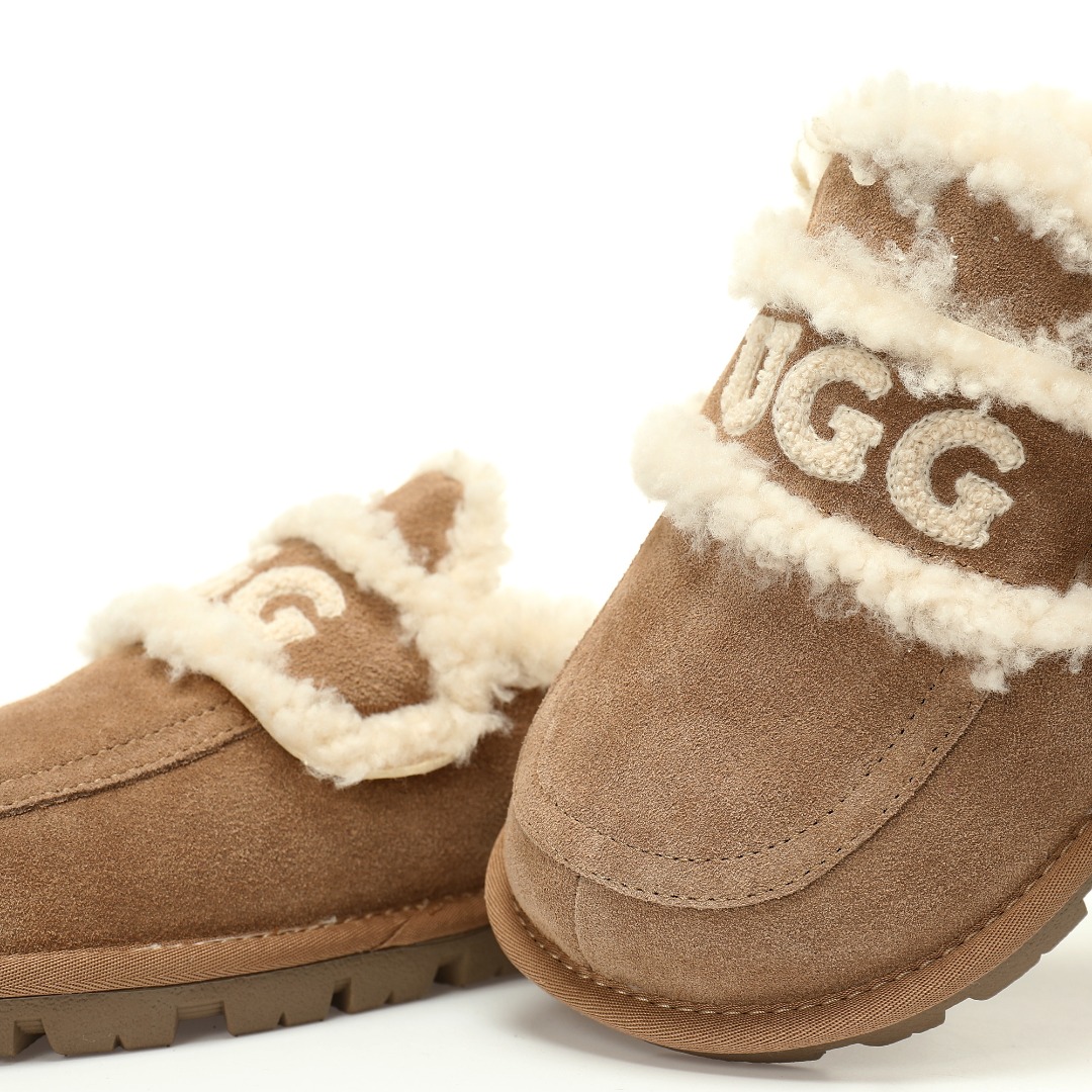 UGG W Classic Coquette Clog Slipper II 科凯特舒适保暖露跟半拖鞋“深卡其加绒”OB938/KHAKI