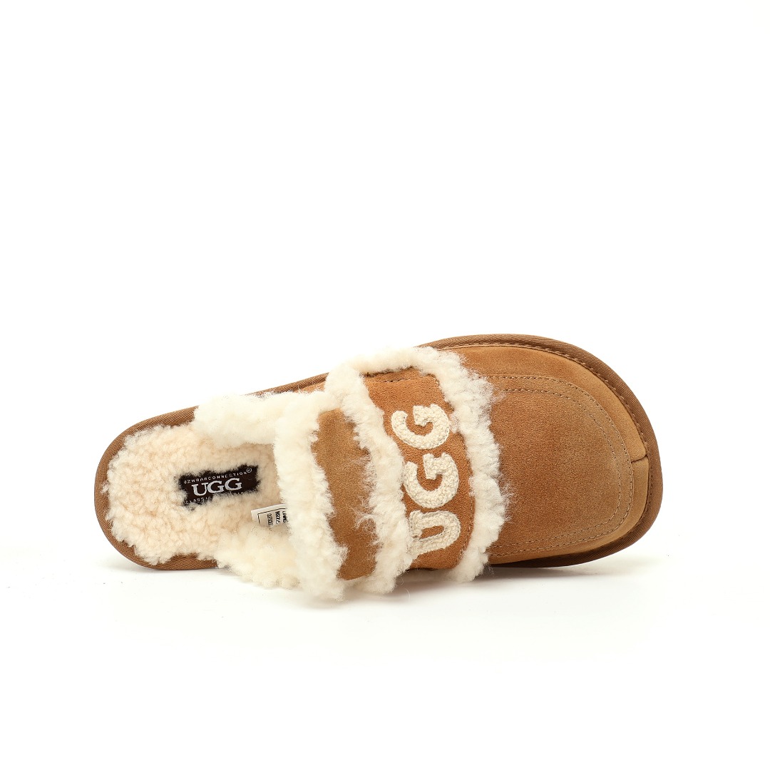 UGG W Classic Coquette Clog Slipper II 科凯特保暖露跟半拖鞋“栗子棕加绒”OB938/CHE