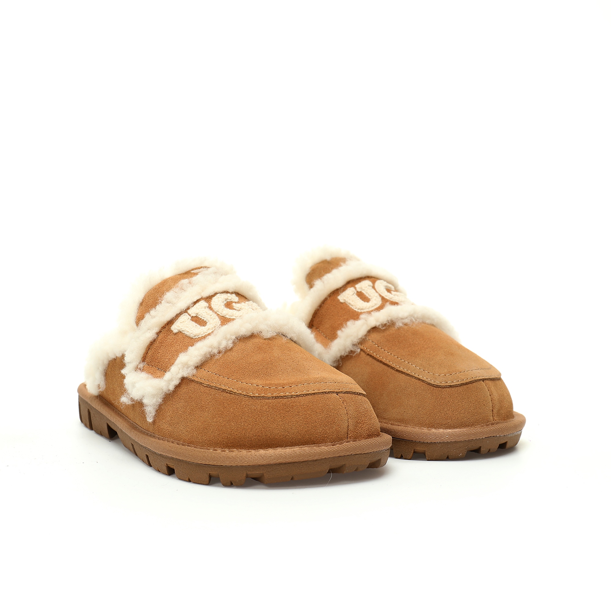 UGG W Classic Coquette Clog Slipper II 科凯特保暖露跟半拖鞋“栗子棕加绒”OB938/CHE