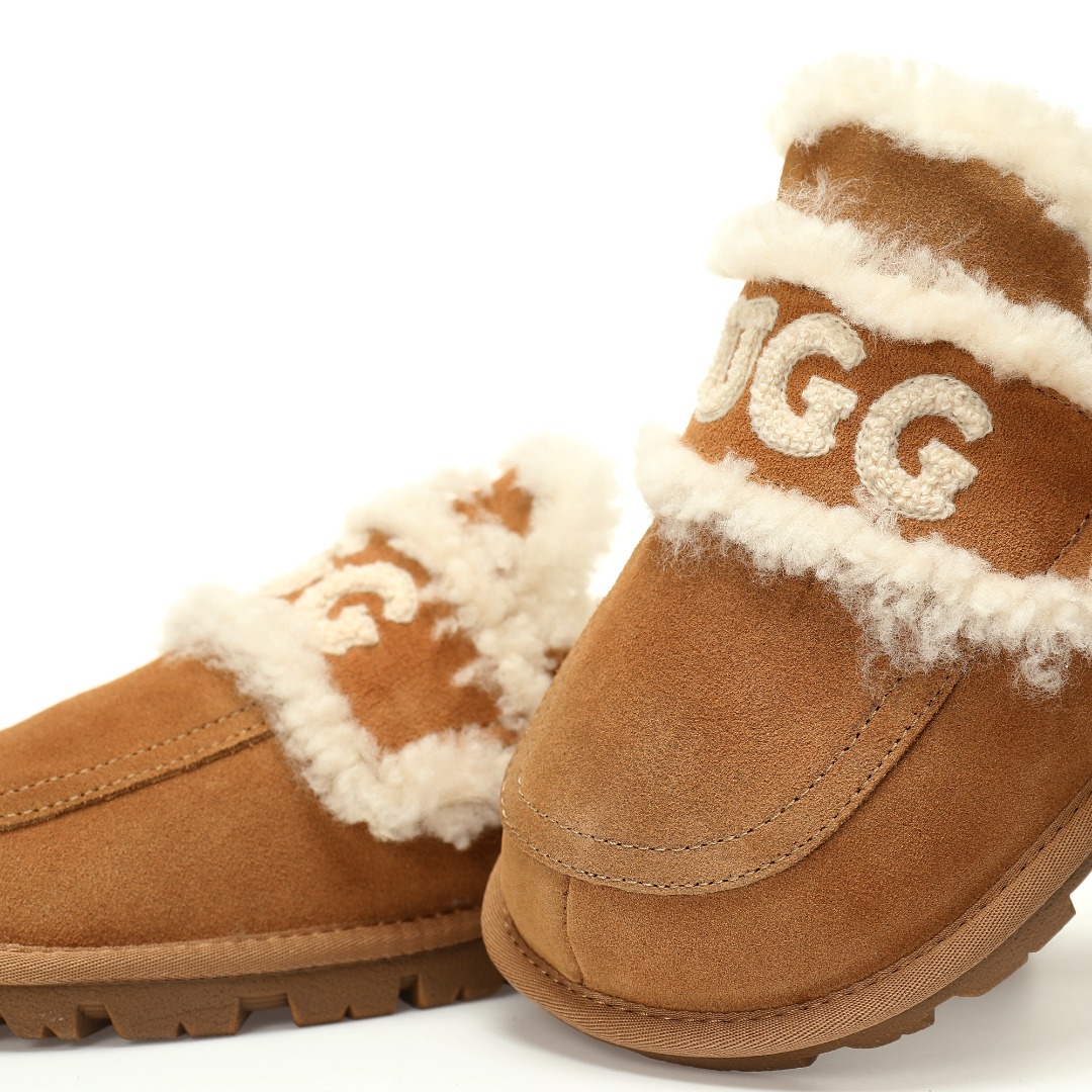 UGG W Classic Coquette Clog Slipper II 科凯特保暖露跟半拖鞋“栗子棕加绒”OB938/CHE