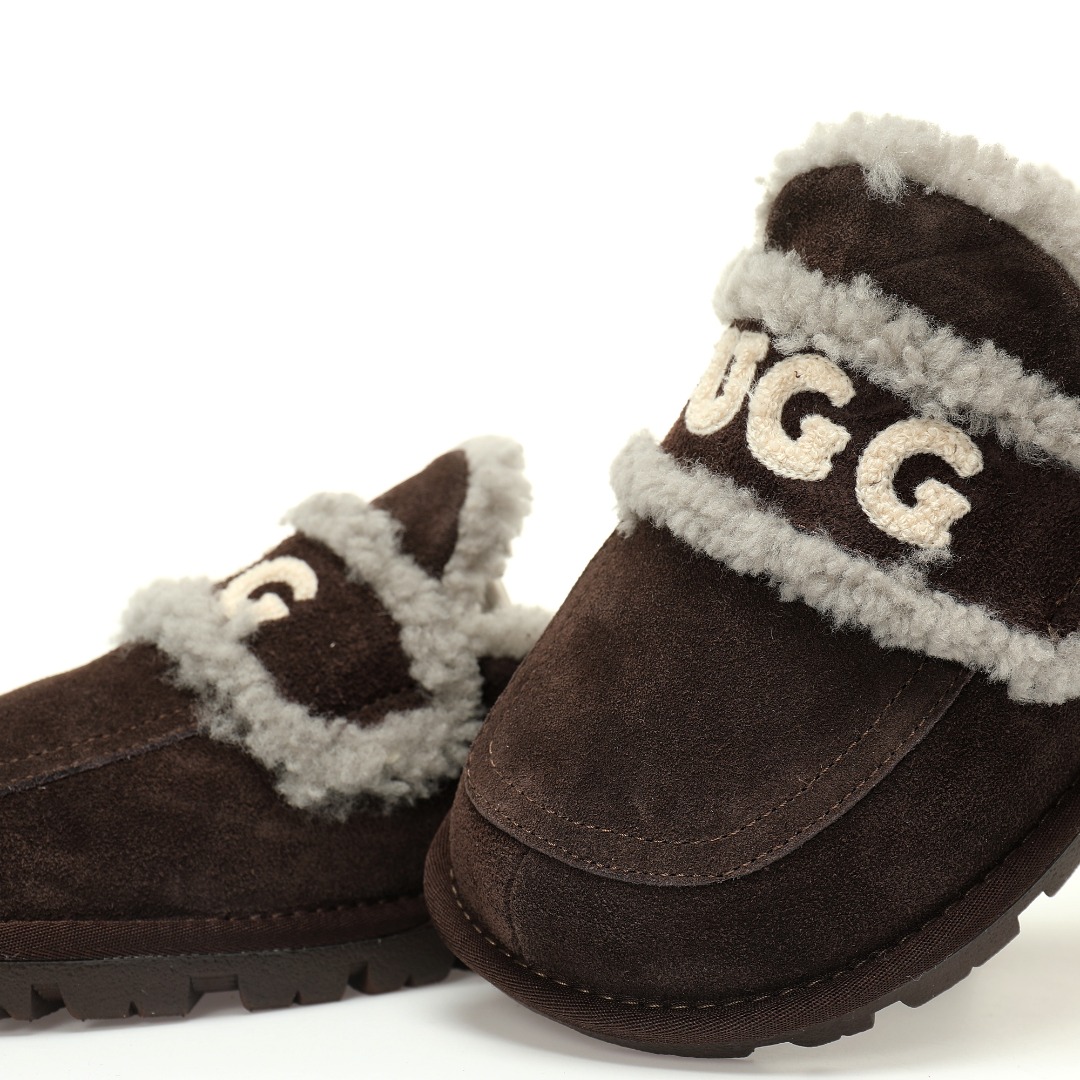 UGG W Classic Coquette Clog Slipper II 科凯特居家穆勒风包头舒适保暖露跟半拖鞋“咖啡棕加绒”OB938/CHOCOLATE