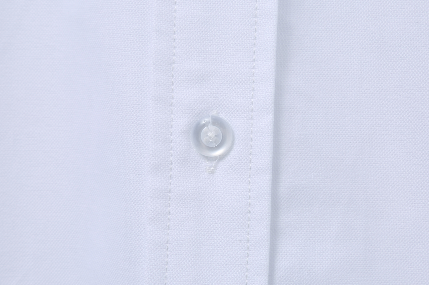 Thom Browne TB Shirt: High-Quality White Shirt with Gray Bars and Transparent Buttons - 图片 5
