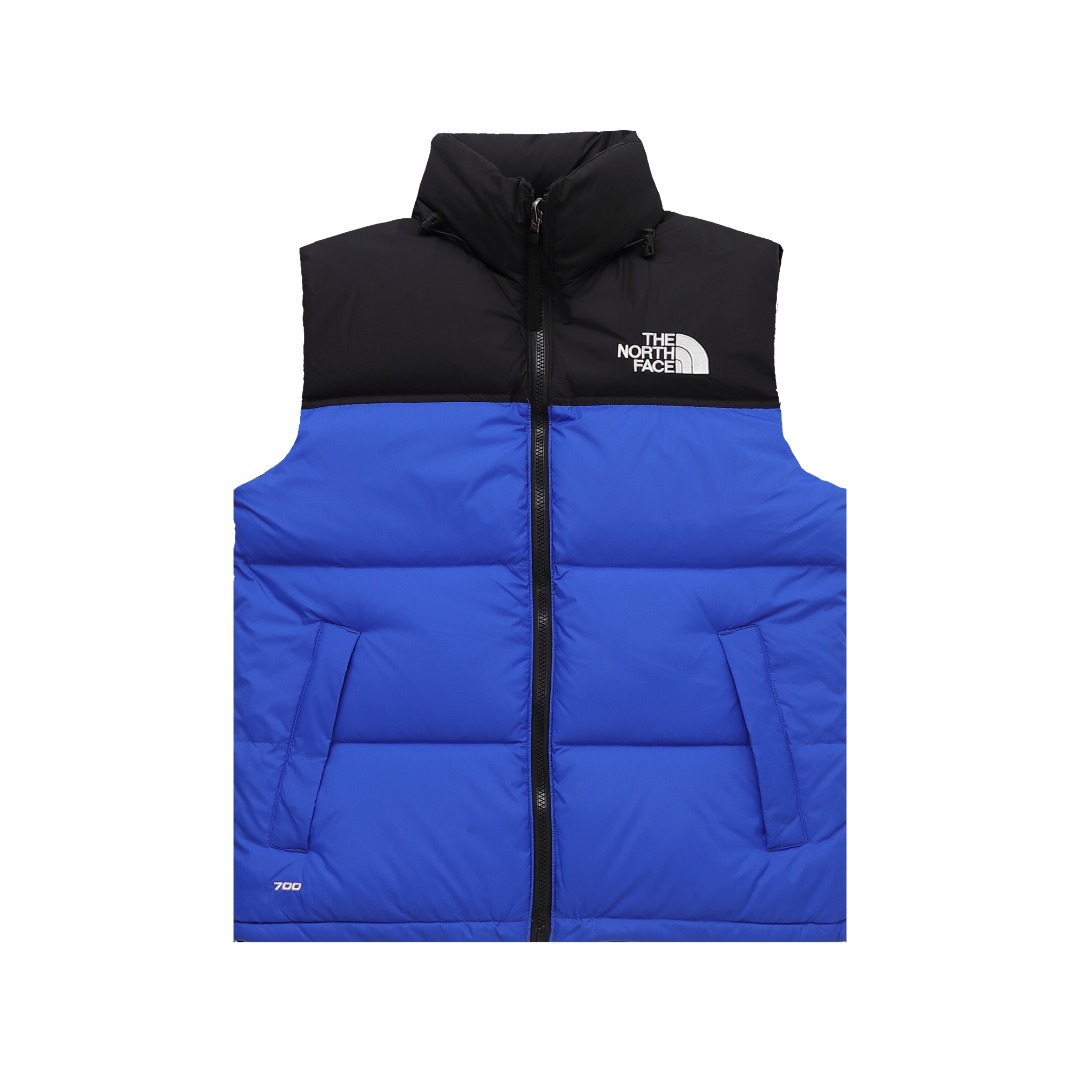 【Azul marino】 Chaleco acolchado de plumas The North Face/北面 clásico modelo 96, tejido: tejido exclusivo de fá…