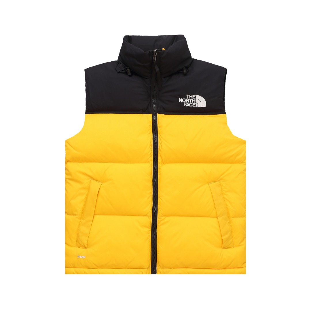 【Amarillo】 The North Face/Norte Clásico chaleco de plumas modelo 96 Tela: Tela exclusiva nacional del fabricante origin…