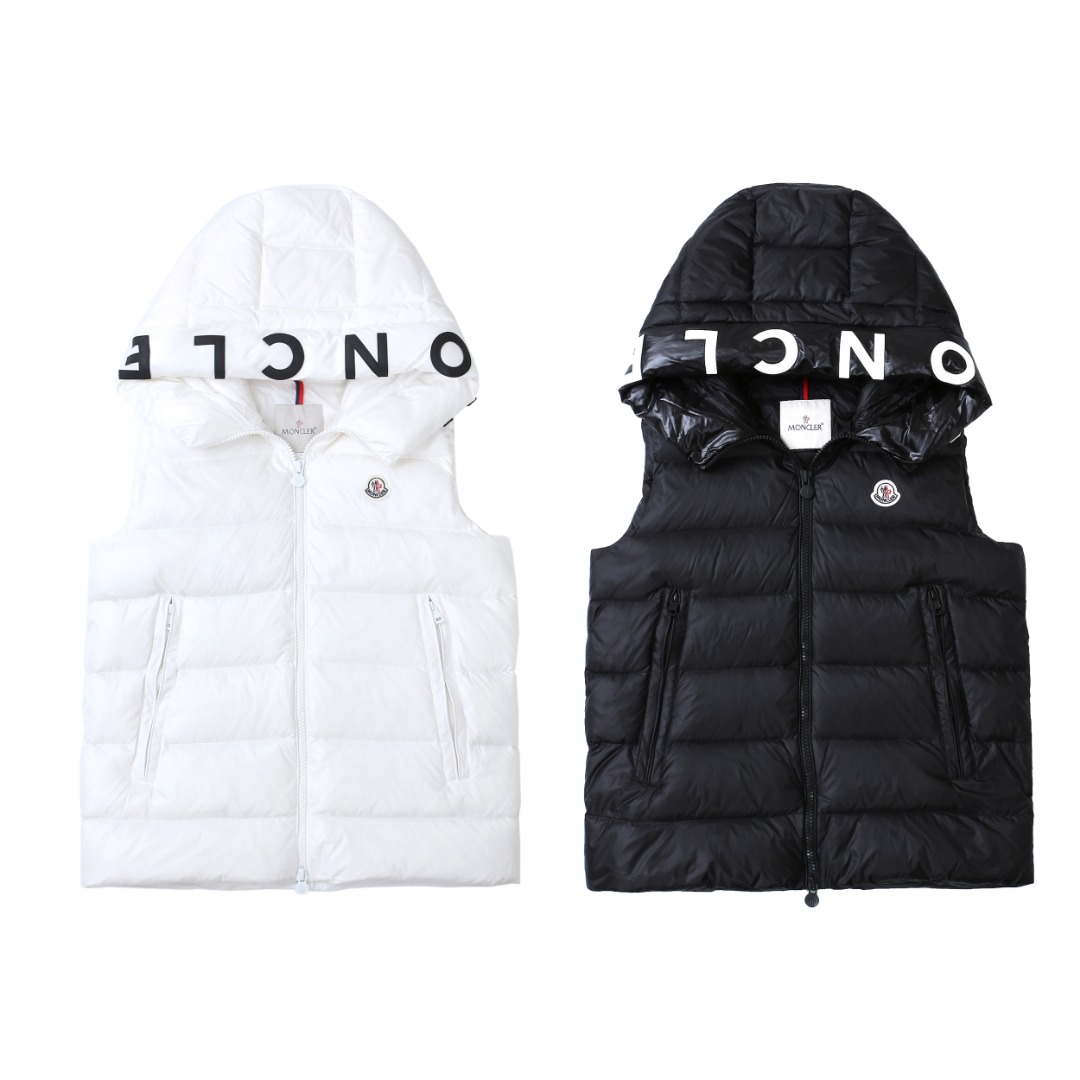 款号~~F274代购版本 2024最新moncler/蒙口连帽字母印花男女同款羽绒马甲背心 受到8年代标致性外套的影响，Maya夹克以现代风格和尖端元素重新审视了𝗠𝗼𝗻𝗰𝗲𝗿档案中的造型，这是品牌在滑雪装备方面获得的专业成果。…