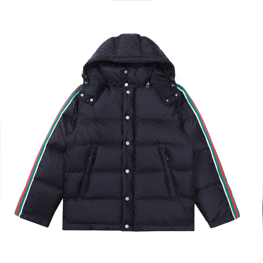 Número de modelo~~F291 Versión de compra por encargo Gucci/Gucci cinta, chaqueta de plumas con estampado G reflectante …
