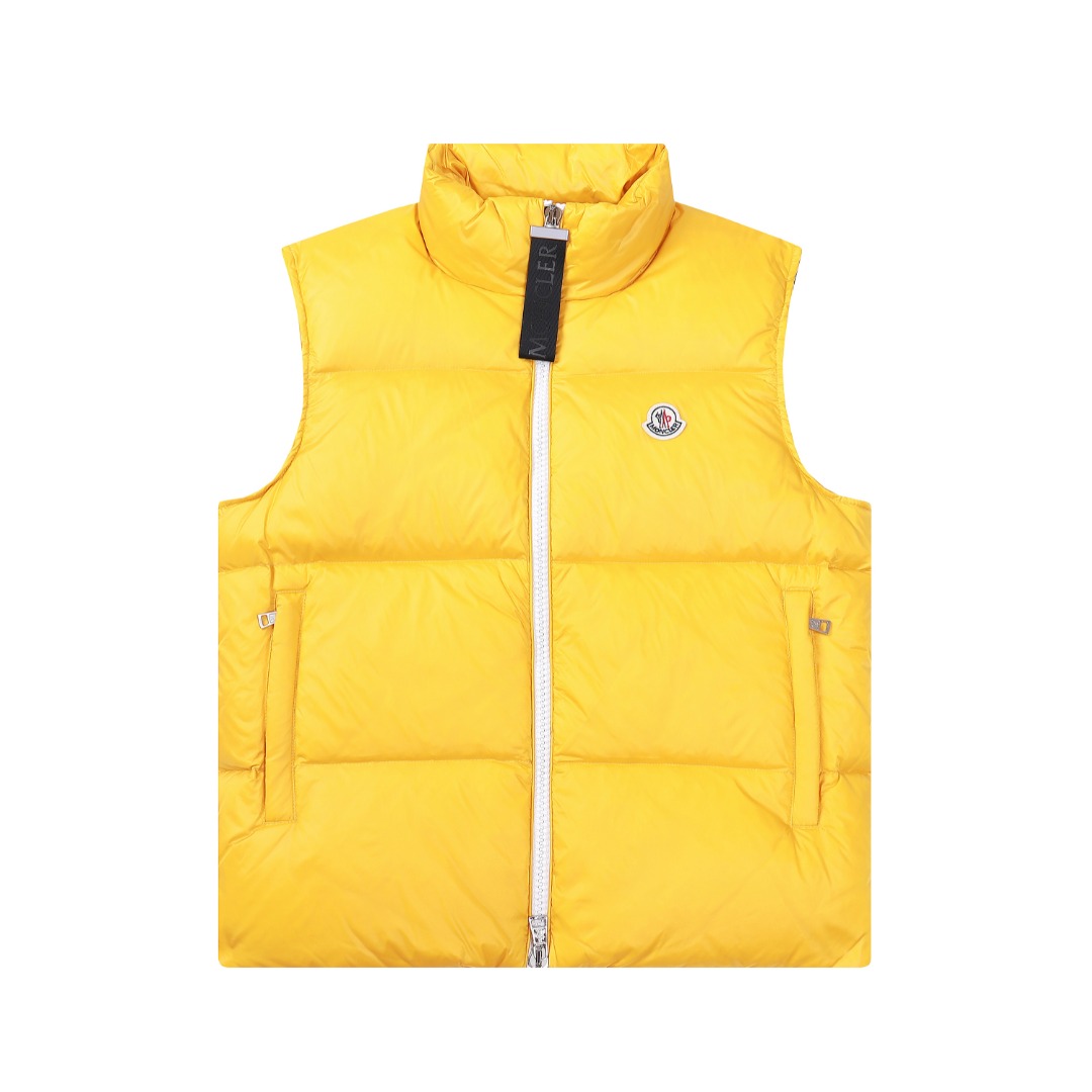 Modelo~~F318 versión de agencia Moncler Y2001 nuevo chaleco de plumas unisex para hombre y mujer Material: hecho de tel…