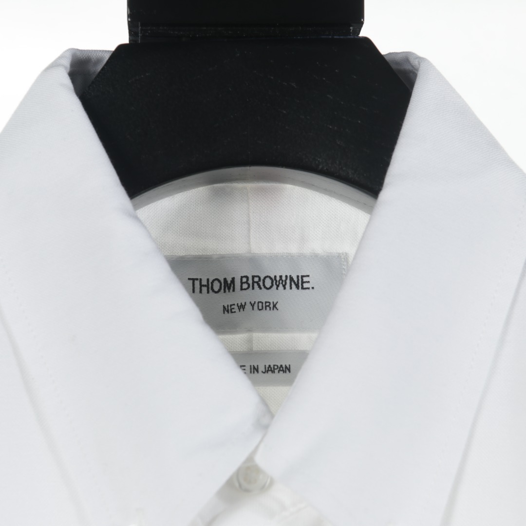 Thom Browne/TB汤姆布朗24ss双袖标织带长袖衬衫