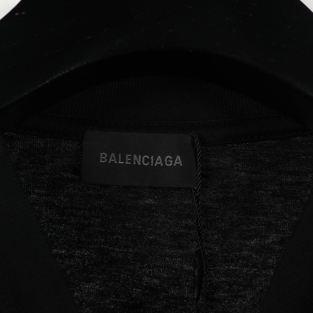 BALENCIAGA/巴黎世家BLCG TIE果冻英文印花短袖T恤