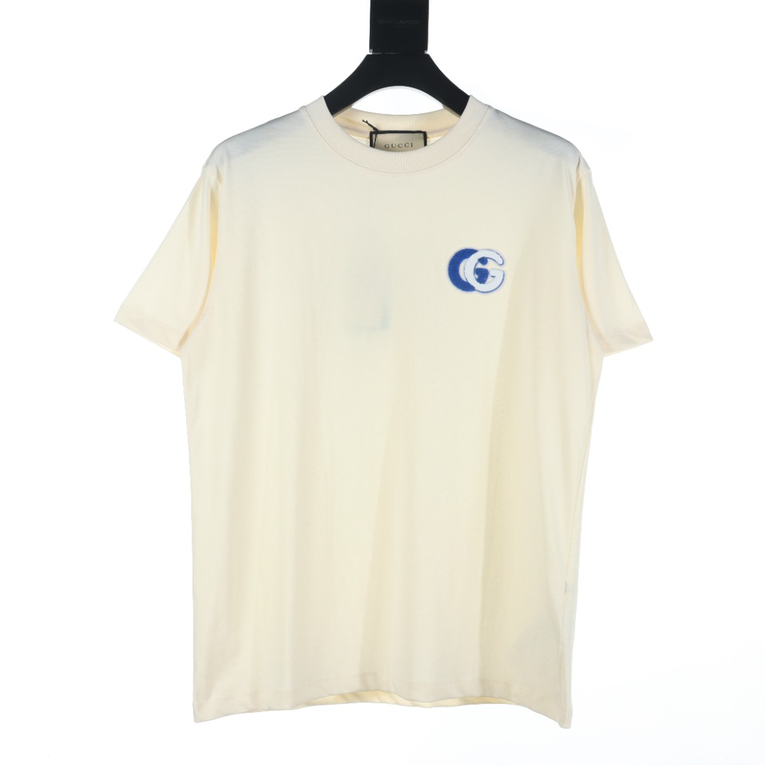 Gucci Odzież T-Shirt Kolor moreli Czarny Niebieski Biały Unisex Bawełna Krótki rękaw
