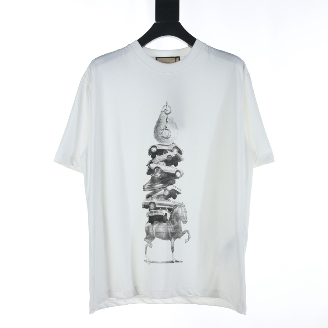 Gucci Abbigliamento T-Shirt Alta qualità
 Stampa Unisex Cotone Maniche corte