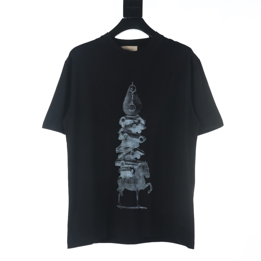 Gucci Abbigliamento T-Shirt Replcia a buon mercato
 Stampa Unisex Cotone Maniche corte