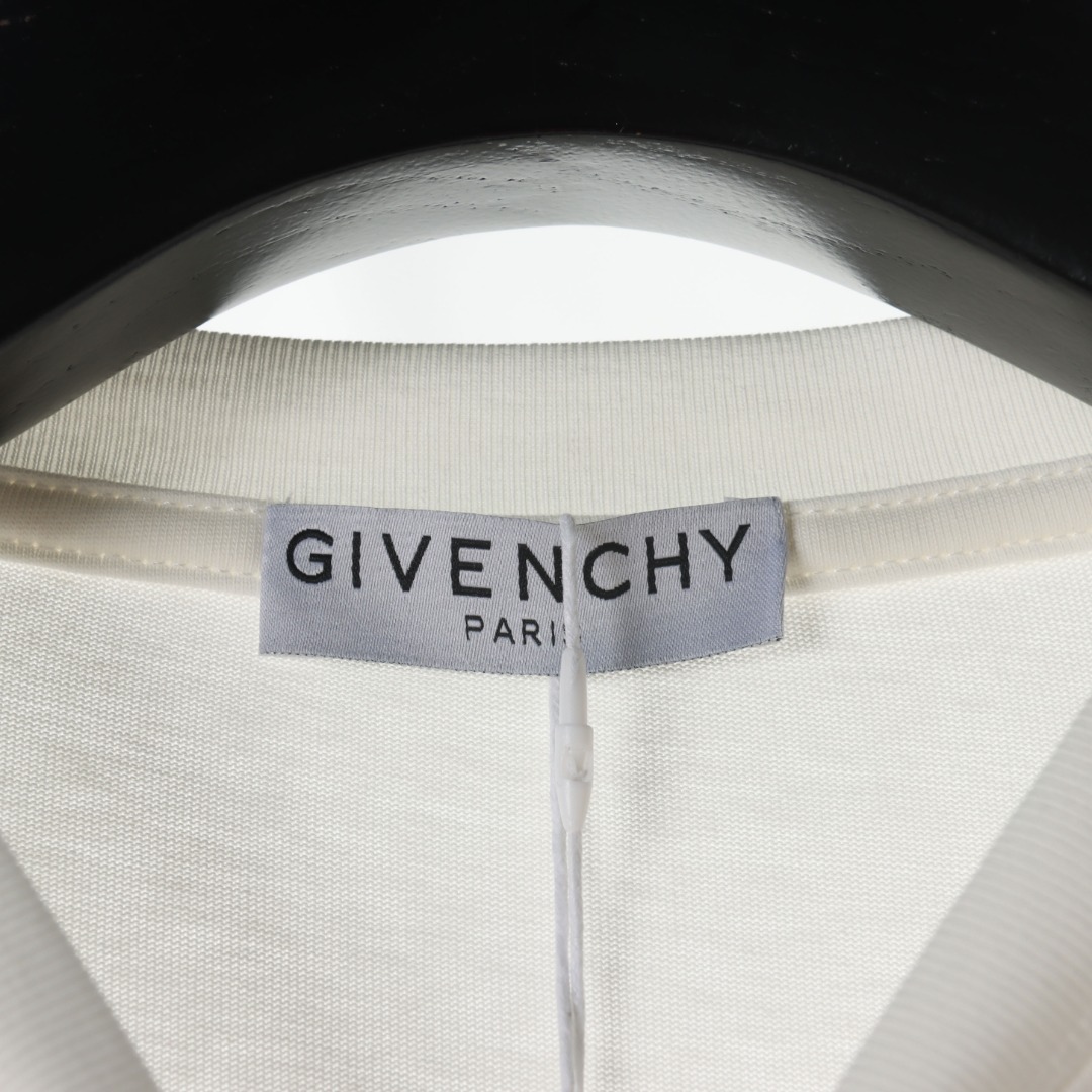 GIVENCHY/纪梵希GVC 羽毛印花短袖T恤