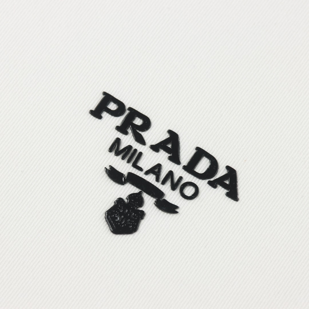 PRADA/普拉达PRD 压胶字母平纹针织短袖T恤