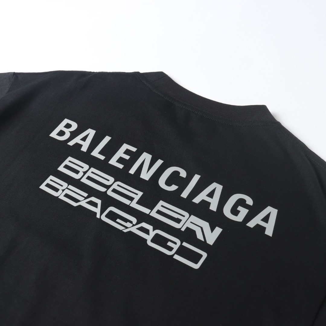 BALENCIAGA/巴黎世家BLCG 3M反光字母短袖T恤